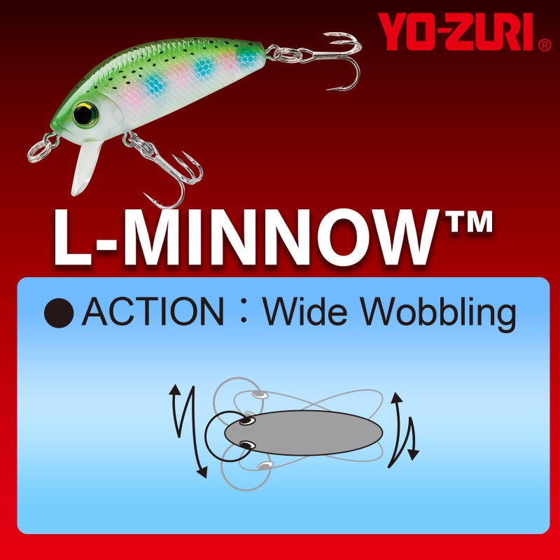 DUEL Yo-Zuri F1168-M92 L-Minnow Sinking Lure, Green Silver Orange, 66mm 2-5/8" - Image 3